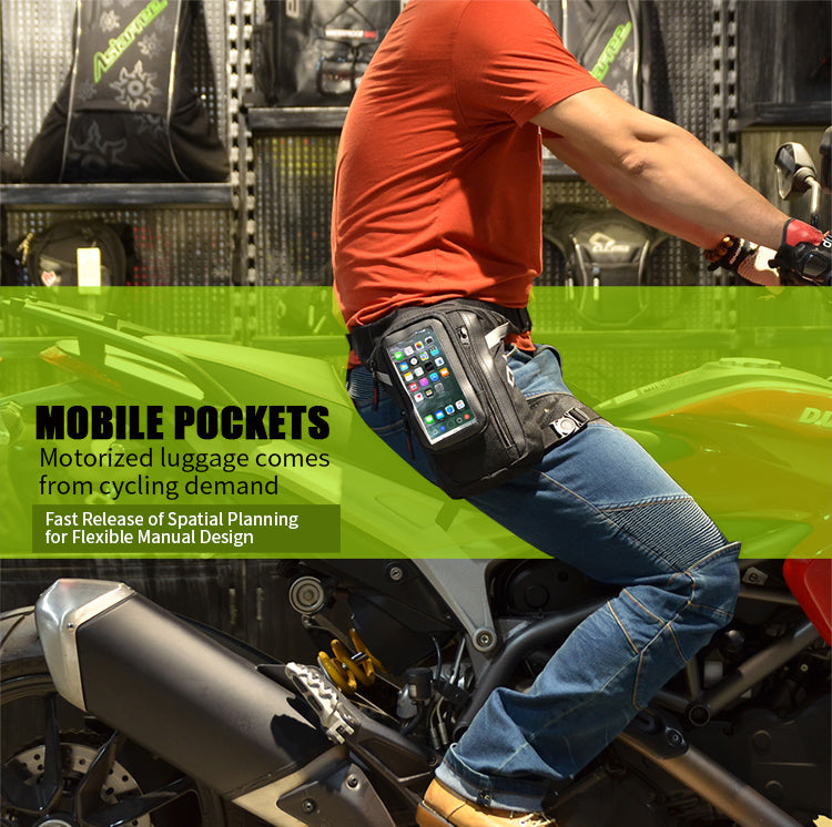 Motorcycle Thigh Bag with Touchscreen Phone Pocket CB-1609