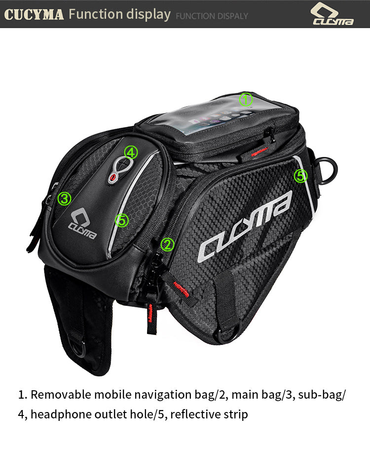 Cucyma Motorcycle Tank Bag CB-1608