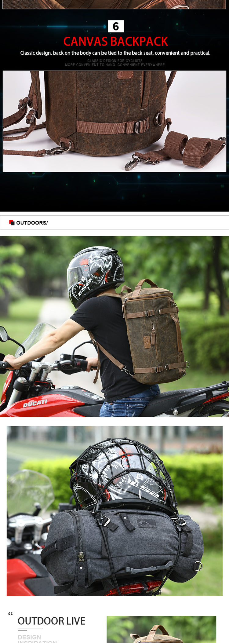 Canvas Outdoor Backpack CB-1905 | Cucyma