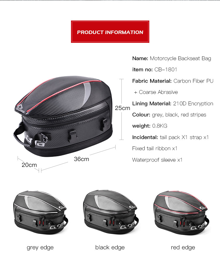 Cucyma Motorcycle Tail Bag CB-1801